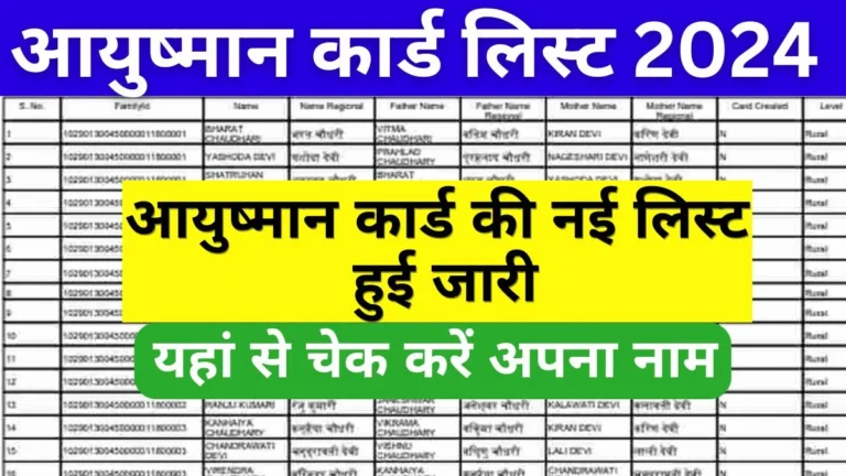 Ayushman Card List 2024