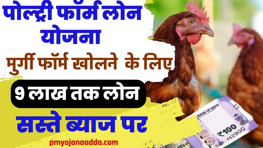 Poultry Farm Loan Yojana 2024 मुर्गी पालन करने के लिए सरकार देगी 9 लाख तक का लोन बहुत ही कम ब्याज पर, जाने कैसे करें आवेदन