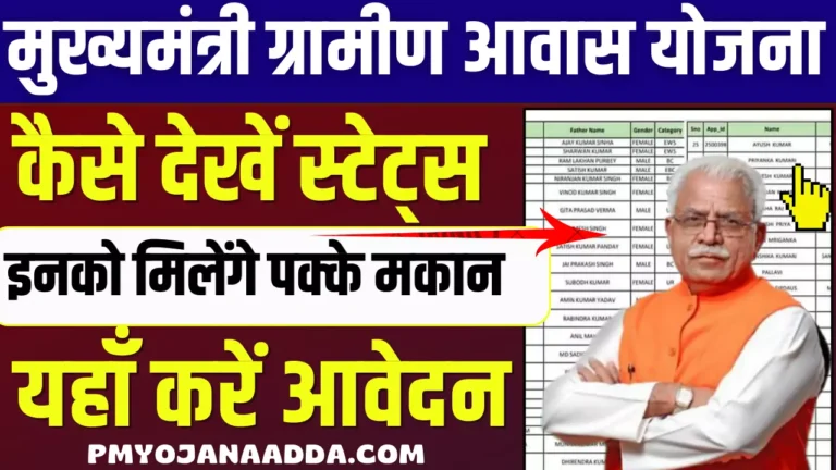 Mukhyamantri Gramin Awas Yojana Online Apply 2024|Gramin Awas Yojana Haryana List