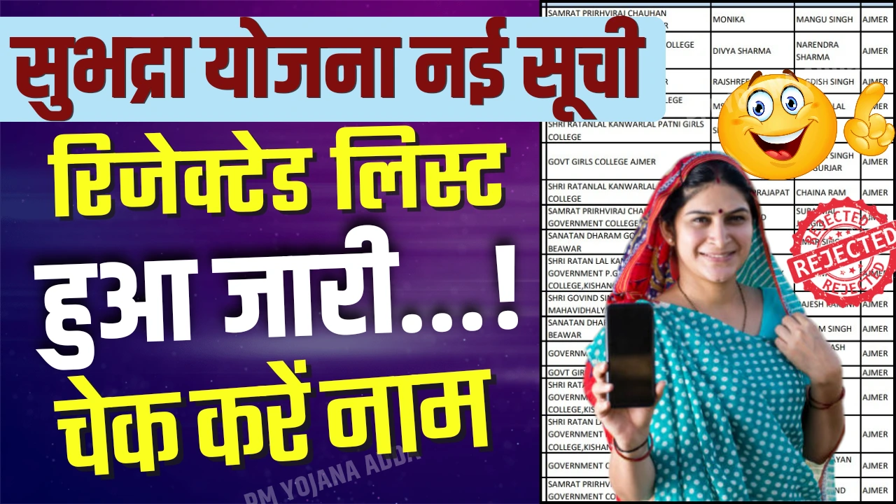 Subhadra Yojana All Rejected List in PDF